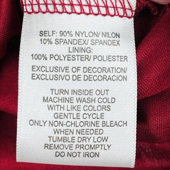 Sag Harbor Stretch Lace Floral Overlay Blouse Berry Women's Size Medium NEW - Picture 5 of 8